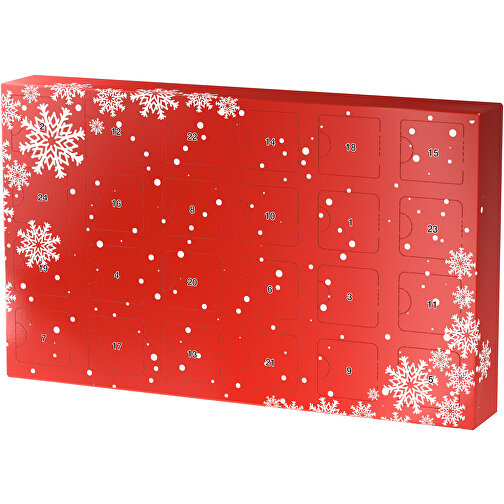 Wachsender Adventskalender , rot / weiß, Papier, Saatgut, 33,50cm x 19,90cm x 4,50cm (Länge x Höhe x Breite), Bild 1