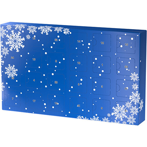 Wachsender Adventskalender , kobaltblau / weiss, Papier, Saatgut, 33,50cm x 19,90cm x 4,50cm (Länge x Höhe x Breite), Bild 1