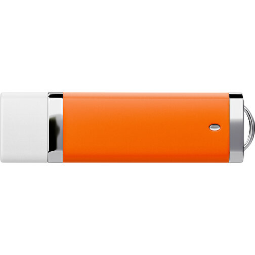 PromoPerfect USB-STICK 2.0 PLASTIK , orange / weiß MB , 1 GB , Gummiplastik, Kunststoff MB , 7,00cm x 0,70cm x 2,00cm (Länge x Höhe x Breite), Bild 2