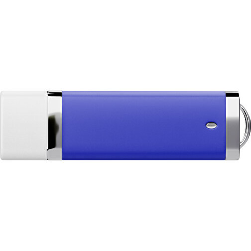 PromoPerfect USB-STICK 2.0 PLASTIK , blau / weiß MB , 16 GB , Gummiplastik, Kunststoff MB , 7,00cm x 0,70cm x 2,00cm (Länge x Höhe x Breite), Bild 2