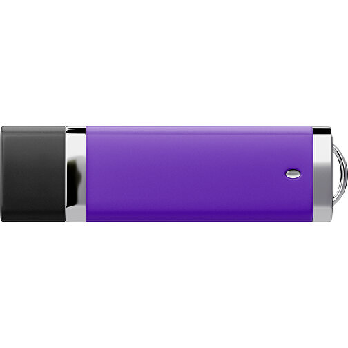 PromoPerfect USB-STICK 2.0 PLASTIK , violet / schwarz MB , 65 GB , Gummiplastik, Kunststoff MB , 7,00cm x 0,70cm x 2,00cm (Länge x Höhe x Breite), Bild 2