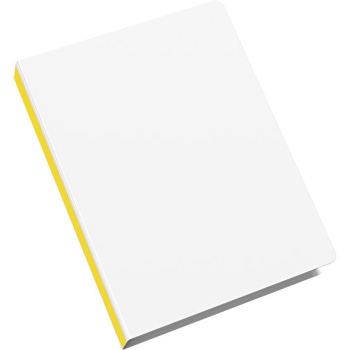 Softcover Haftnotiz-Set Mina , weiss / gelb, Papier, 10,50cm x 0,60cm x 7,50cm (Länge x Höhe x Breite), Bild 2