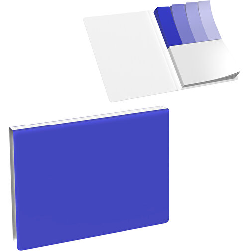 Softcover Haftnotiz-Set Mina , blau / weiss, Papier, 10,50cm x 0,60cm x 7,50cm (Länge x Höhe x Breite), Bild 1