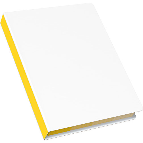 Softcover Haftnotiz-Set Stacey , weiss / goldgelb, Papier, 10,60cm x 1,00cm x 7,60cm (Länge x Höhe x Breite), Bild 2