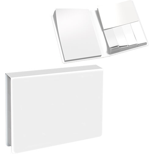 Softcover Haftnotiz-Set Stacey , weiss, Papier, 10,60cm x 1,00cm x 7,60cm (Länge x Höhe x Breite), Bild 1