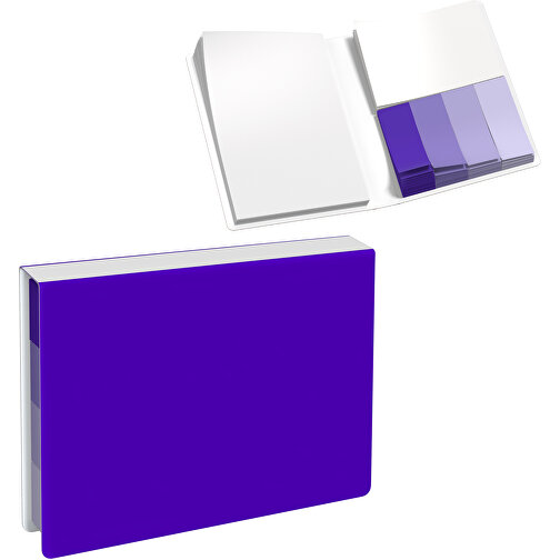 Softcover Haftnotiz-Set Stacey , violet / weiß, Papier, 10,60cm x 1,00cm x 7,60cm (Länge x Höhe x Breite), Bild 1