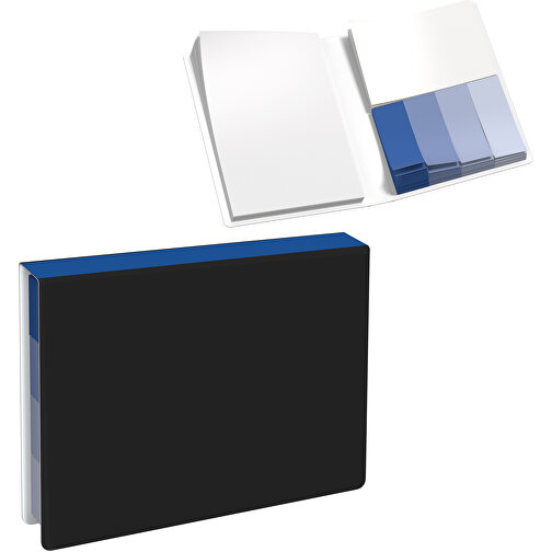 Softcover Haftnotiz-Set Stacey , schwarz / dunkelblau, Papier, 10,60cm x 1,00cm x 7,60cm (Länge x Höhe x Breite), Bild 1