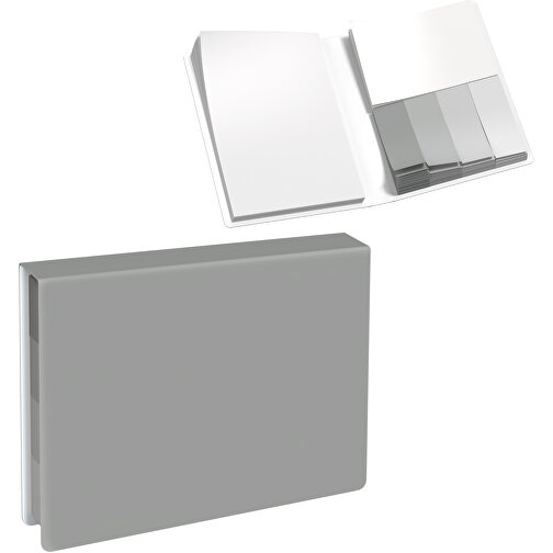 Softcover Haftnotiz-Set Stacey , grau, Papier, 10,60cm x 1,00cm x 7,60cm (Länge x Höhe x Breite), Bild 1