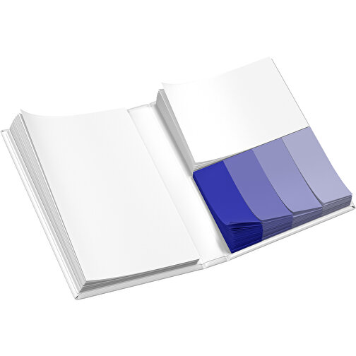 Hardcover Haftnotiz-Set Ana , weiss / blau, Papier, 10,50cm x 1,50cm x 7,50cm (Länge x Höhe x Breite), Bild 3