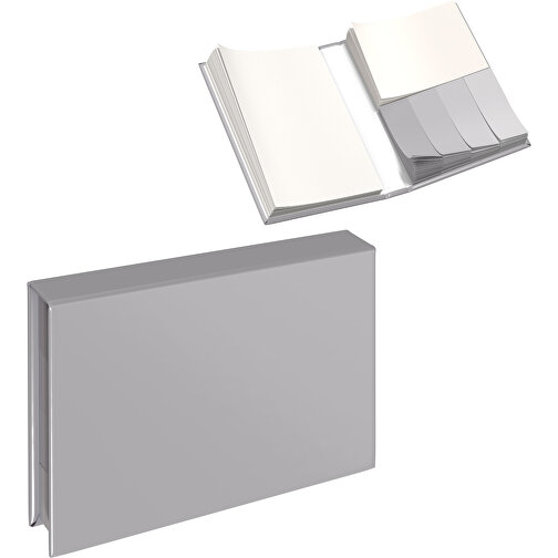 Hardcover Haftnotiz-Set Ana , hellgrau, Papier, 10,50cm x 1,50cm x 7,50cm (Länge x Höhe x Breite), Bild 1