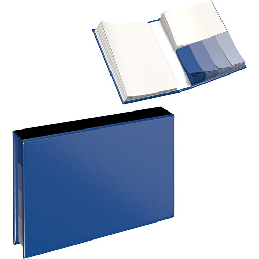 Hardcover Haftnotiz-Set Ana , dunkelblau / schwarz, Papier, 10,50cm x 1,50cm x 7,50cm (Länge x Höhe x Breite), Bild 1