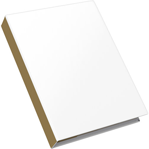 Hardcover Haftnotiz-Set Steffen , weiß / gold, Papier, 10,50cm x 1,80cm x 7,50cm (Länge x Höhe x Breite), Bild 2