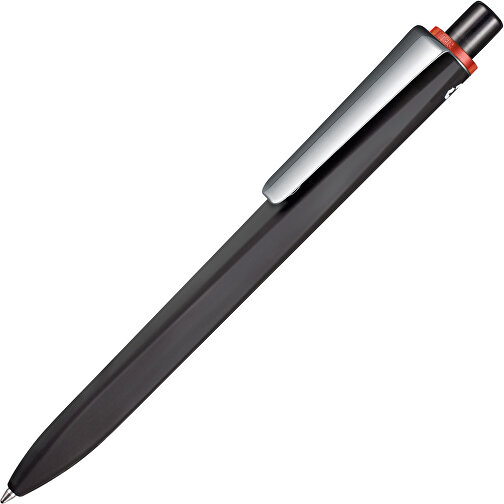 Kugelschreiber RIDGE RECYCLED SOFT M , Ritter-Pen, schwarz/rot, ABS u. Metall, , Bild 2