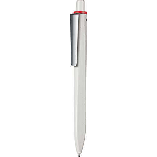 Kugelschreiber RIDGE RECYCLED M , Ritter-Pen, grau/rot, ABS u. Metall, 14,10cm (Länge), Bild 1