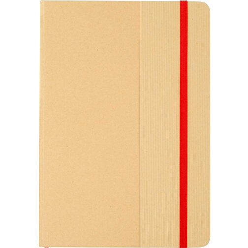 Nelida A5 Hardcover Notizbuch Aus Recyceltem Karton , rot, FSC certified paper, 21,00cm x 14,50cm (Länge x Breite), Bild 3