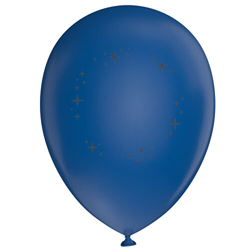 Standardluftballon In Kleinstmengen , royalblau / schwarz, Naturkautschuk, , Bild 1