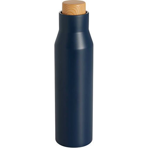 Vakuum-Trinkflasche DRINK NOBLY , marineblau, Edelstahl / Silikon / Kunststoff, 26,00cm (Länge), Bild 1