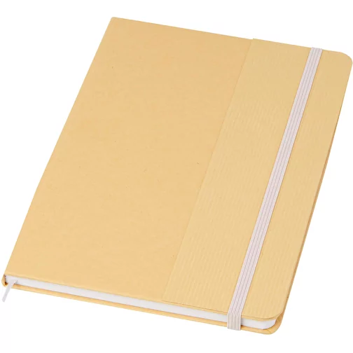 Blocco note formato A5 con copertina rigida di cartone riciclato Nelida, Immagine 1