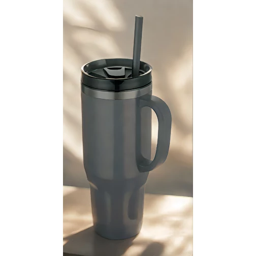 Mug isotherme Melbourne 1200 ml certifié RCS avec paille, Image 8