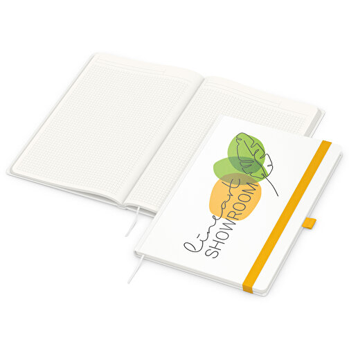 Carnet de notes Match-Book green+blue A4 Cover-Star recyclé mat, jaune, Image 1