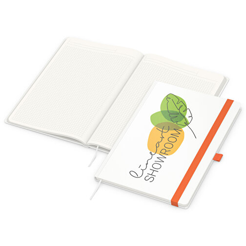 Quaderno Match-Book verde+blu A4 Cover-Star riciclato opaco, arancione, Immagine 1