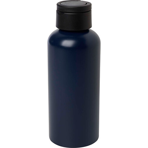 Trinity 600 Ml RCS-zertifizierte Wasserflasche Aus Recyceltem Aluminium Mit RPET-Deckel , navy blue, Recycled Aluminium, Recycelter PP Kunststoff, 7,30cm x 19,30cm x 7,30cm (Länge x Höhe x Breite), Bild 1