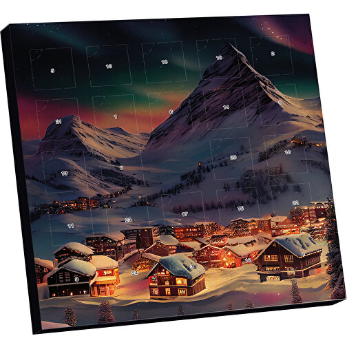 Täfelchen Adventskalender ECO Share, Graspapier , Vollkartonhülle, weiß, 1,40cm x 21,00cm x 21,00cm (Länge x Höhe x Breite), Bild 1