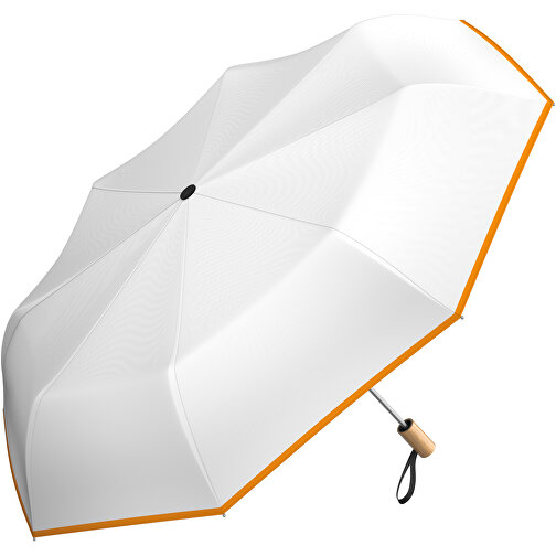 Regenschirm AO Berlin , kürbisorange / weiß, 100% Polyester pongee, 31,00cm (Länge), Bild 1