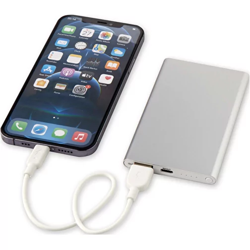 Power bank in alluminio riciclato da 4000 mAh tipo C Pep, Immagine 7