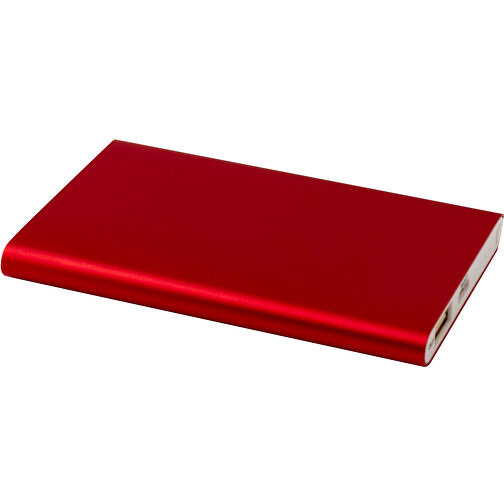 Pep 4000 MAh Type-C Powerbank Aus Recyceltem Aluminium , rot, Recycled Aluminium, 11,00cm x 1,00cm x 6,80cm (Länge x Höhe x Breite), Bild 1