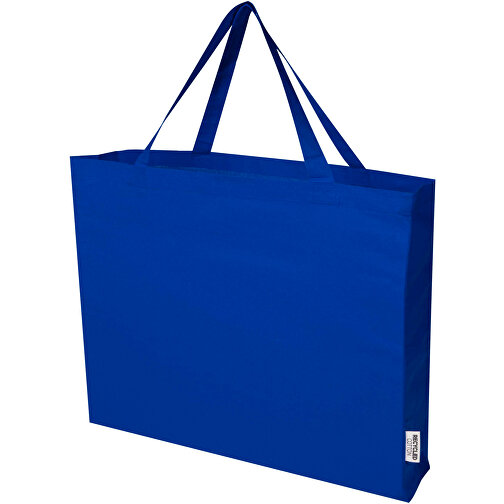 Odessa 220 G/m² Baumwoll Tragetasche Aus GRS Recycelter Baumwolle, Groß , royalblau, GRS-zertifizierte, recycelte Baumwolle, 57,00cm x 42,00cm x 16,50cm (Länge x Höhe x Breite), Bild 1