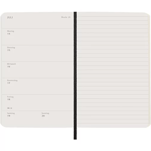 Moleskine soft cover 12 måneders ugelommekalender - tysk, Billede 6