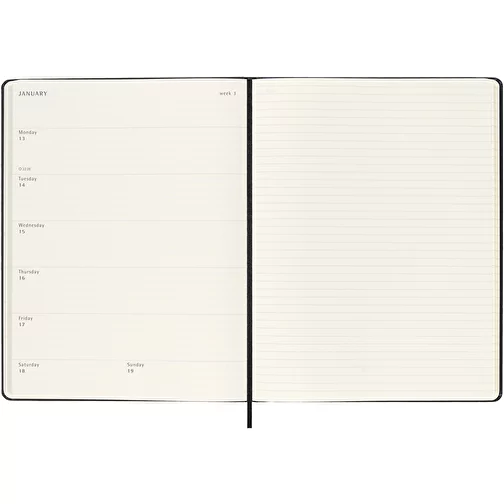 Moleskine XL hard cover 12 måneders ugekalender, Billede 6