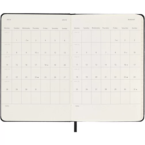 Moleskine hard cover 12 måneders vandret ugelommekalender, Billede 7