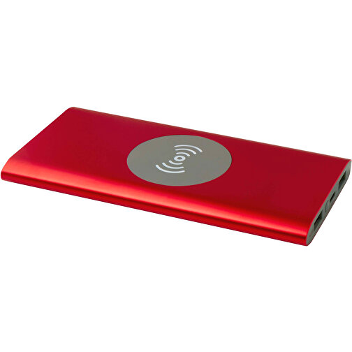 Juice 8000 MAh Typ-C Kabellose Powerbank Aus Recyceltem Aluminium , rot, Recycled Aluminium, 15,00cm x 1,20cm x 7,40cm (Länge x Höhe x Breite), Bild 1