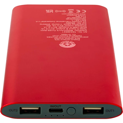 Power bank wireless da 8000 mAh Type C in alluminio riciclato Juice, Immagine 6