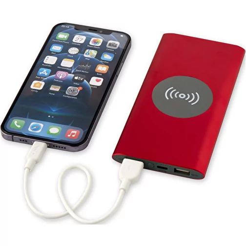 Power bank wireless da 8000 mAh Type C in alluminio riciclato Juice, Immagine 7