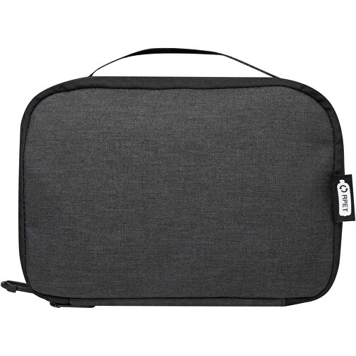 Ross GRS RPET Tech Tasche, 1 L , heather charcoal, 300D GRS zertifiziertes recyceltes Polyester, 21,00cm x 4,00cm x 14,50cm (Länge x Höhe x Breite), Bild 4