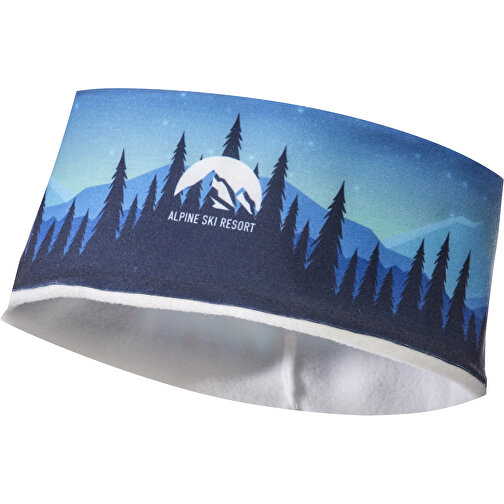 Emma Sublimation-Stirnband Aus RPET Mit Fleece , weiß, Polyester, Recycled PET, Polar Fleece, 10,00cm x 25,00cm (Länge x Höhe), Bild 1