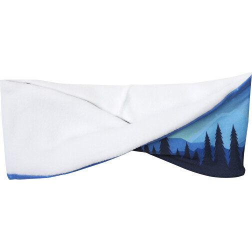 Emma Sublimation-Stirnband Aus RPET Mit Fleece , weiss, Polyester, Recycled PET, Polar Fleece, 10,00cm x 25,00cm (Länge x Höhe), Bild 4