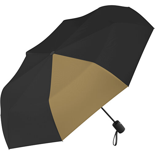 Regenschirm AOC Hamburg , schwarz / gold, 100% Polyester Pongee, 30,00cm (Länge), Bild 1