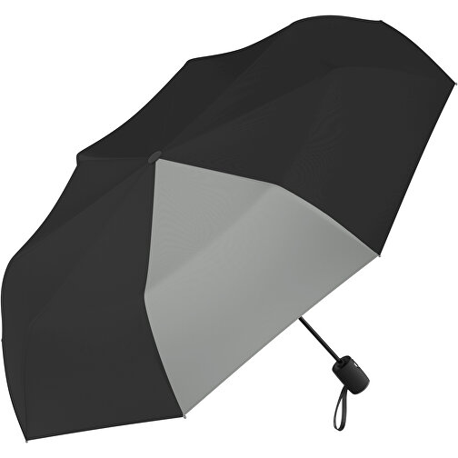 Regenschirm AOC Hamburg , schwarz / grau, 100% Polyester Pongee, 30,00cm (Länge), Bild 1