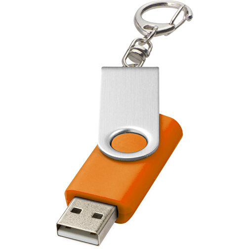 Rotate Mit Schlüsselanhänger USB-Stick , orange MB , 65 GB , Kunststoff, Aluminium MB , 5,80cm x 1,90cm x 1,00cm (Länge x Höhe x Breite), Bild 1