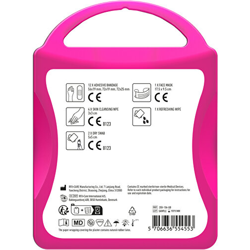 MyKit Erste Hilfe Fürs Büro , magenta, PP Kunststoff, 10,00cm x 13,40cm x 3,00cm (Länge x Höhe x Breite), Bild 3