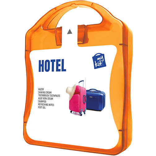 MyKit Hotel , orange, PP Kunststoff, 10,00cm x 13,40cm x 3,00cm (Länge x Höhe x Breite), Bild 1