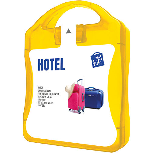 MyKit Hotel , gelb, PP Kunststoff, 10,00cm x 13,40cm x 3,00cm (Länge x Höhe x Breite), Bild 1