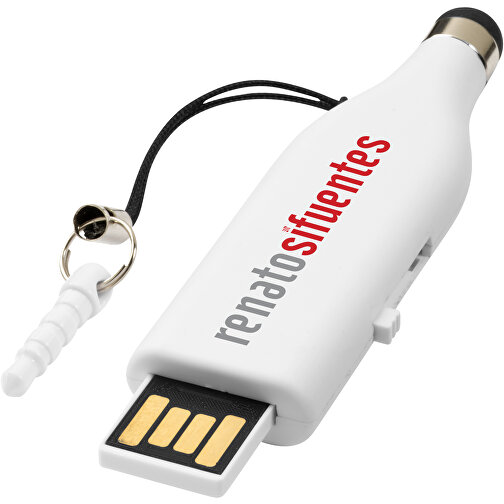 Stylus USB-Stick , weiss MB , 65 GB , Kunststoff MB , 6,90cm x 2,00cm x 0,80cm (Länge x Höhe x Breite), Bild 2