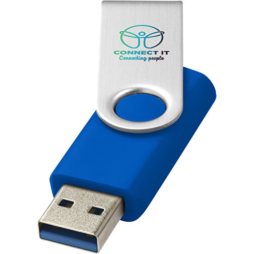 Rotate-basic USB-Stick 3.0 , mittelblau MB , 16 GB , Kunststoff, Aluminium MB , 5,80cm x 1,90cm x 1,00cm (Länge x Höhe x Breite), Bild 2