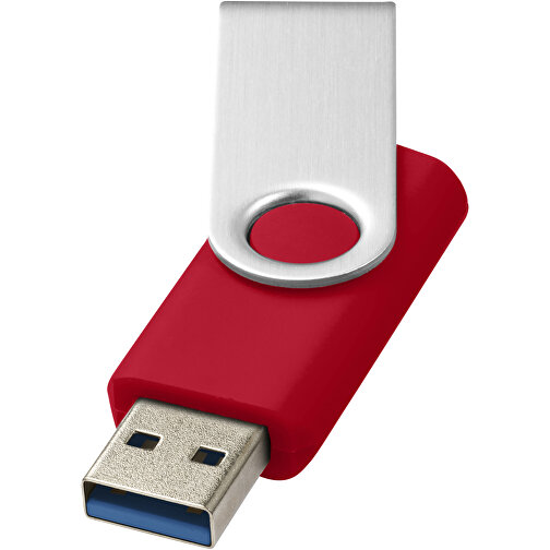 Rotate-basic USB-Stick 3.0 , mittelrot MB , 128 GB , Kunststoff, Aluminium MB , 5,80cm x 1,90cm x 1,00cm (Länge x Höhe x Breite), Bild 1