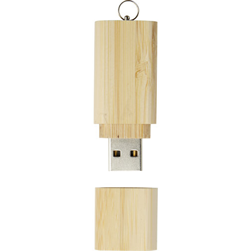 Clé USB 2.0 en bambou avec porte-clés, Image 3